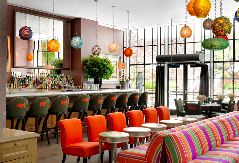 Enjoy a drink at the Crosby Bar with its fun and eclectic decor.